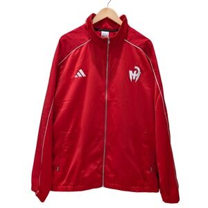 Adidas Mahomes Track Jacket Red White Logo Full Zip Mens Athletic Sportswear 2XL